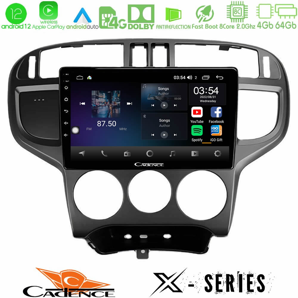 bizzar_x_hy1024 Cadence X Series Hyundai Matrix 2001-2010 8Core Android12 4+64GB Navigation Multimedia Tablet 9" - Image 1