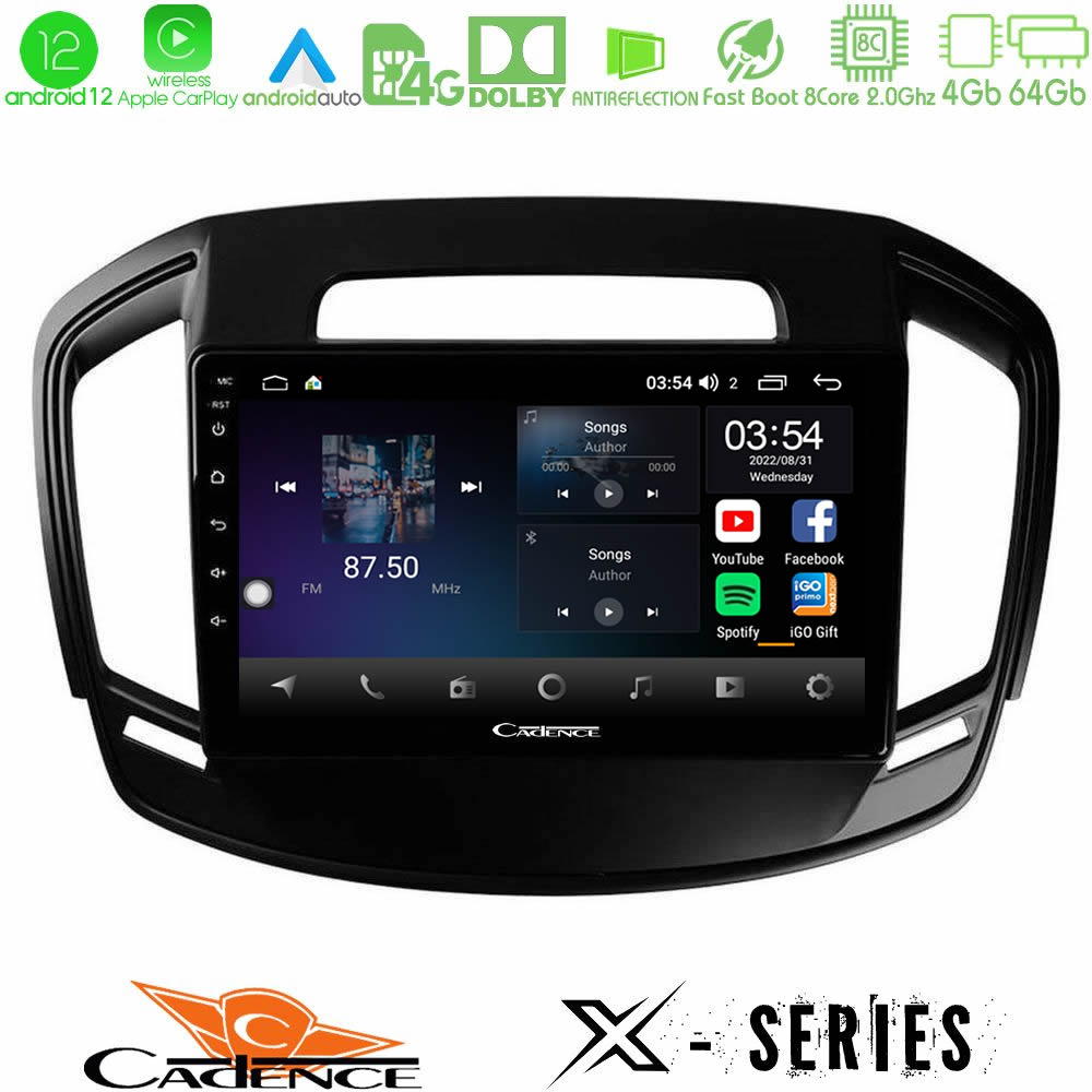bizzar_x_op0064 Cadence X Series Opel Insignia 2014-2017 8core Android12 4+64GB Navigation Multimedia Tablet 9" - Image 1