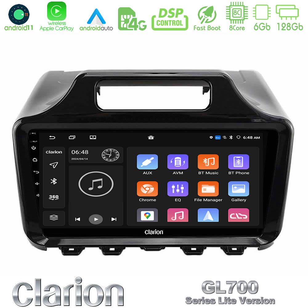 clarion_g76l_ty2197 Clarion GL700 Lite Series Toyota iQ 2008 – 2015 8Core Android11 6+128GB Navigation Multimedia Tablet 9″ Με Carplay & Android Auto Με Carplay & Android Auto - Image 1