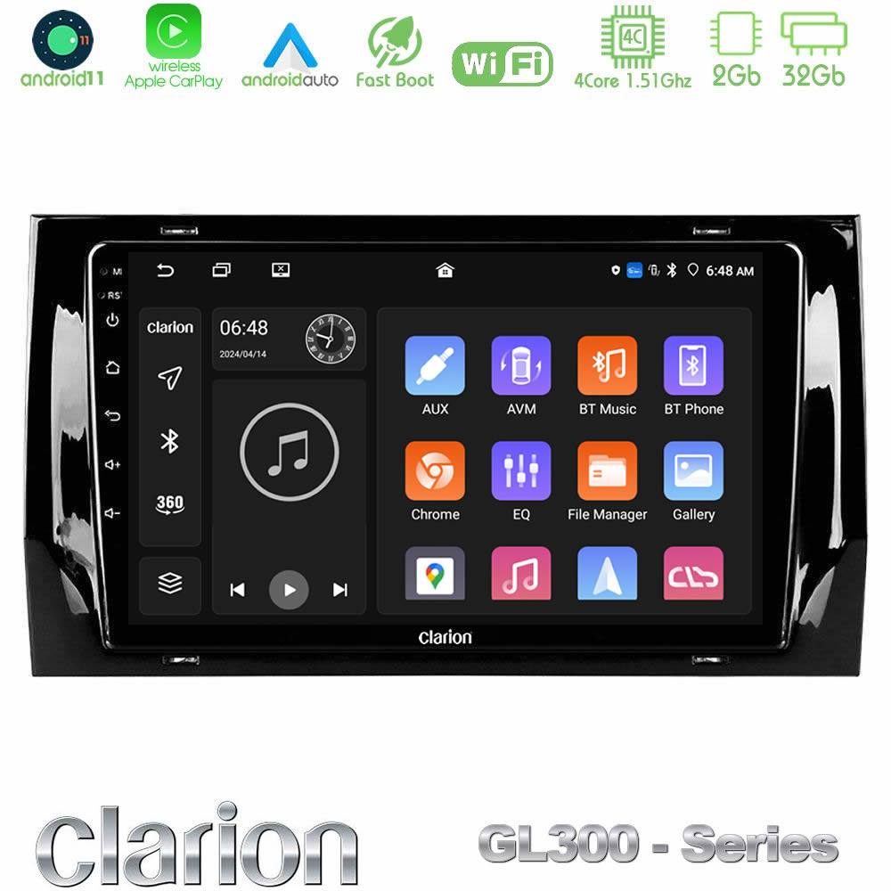 clarion_gl3_sk0187 Clarion GL300 Series 4Core Android11 2+32GB Skoda Kodiaq 2017-> Navigation Multimedia Tablet 10" Με Carplay & Android Auto - Image 1