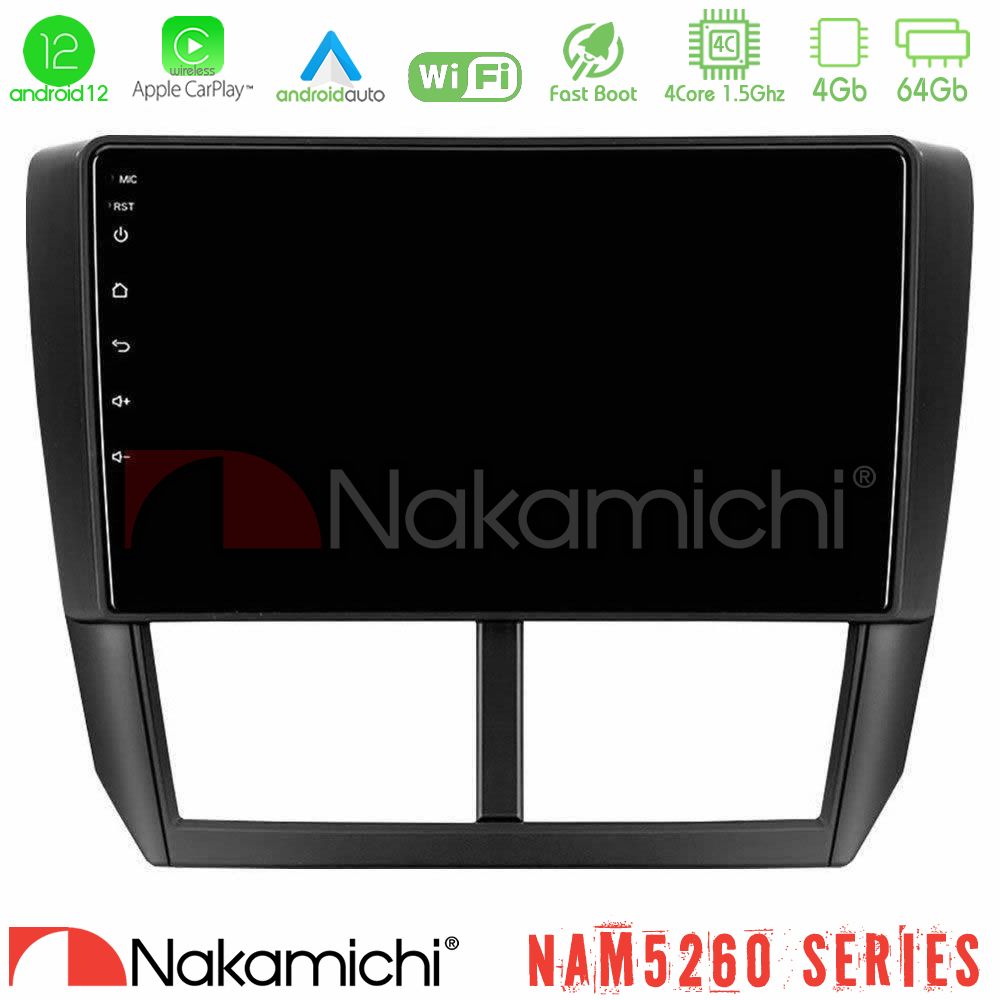 nakamichi_n44_su0299 Nakamichi NAM5260 Series 4Core Android12 4+64GB Subaru Forester Navigation Multimedia Tablet 9" Με Carplay & Android Auto - Image 1
