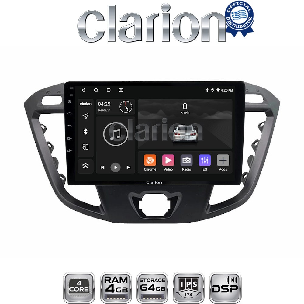 GL32366 CLARION GL32366 Οθόνη OEM Multimedia Αυτοκινήτου για TRANSIT CUSTOM - TOURNEO CUSTOM 2013> (CarPlay/AndroidAuto/BT/GPS/WIFI/GPRS) - Image 1
