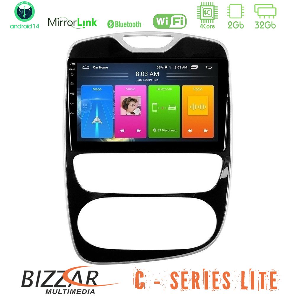 bizzar_c_rn782 Bizzar C Series Lite 4Core Android14 2+32GB Renault Clio 2016-2019 Navigation Multimedia Tablet 10" - Image 1