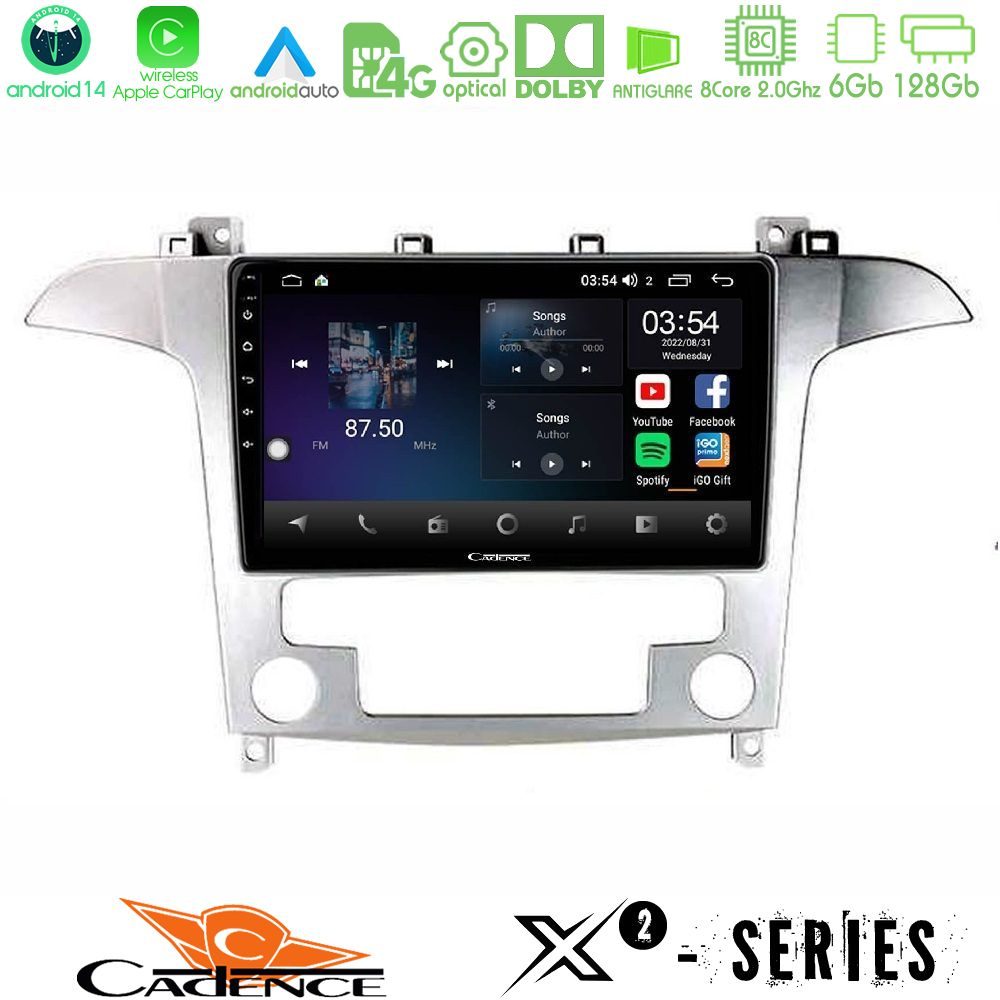cadence_x2_fd409s Cadence X2 Series 8Core Android14 6+128GB Ford S-Max 2006-2012 Navigation Multimedia Tablet 9" - Image 1