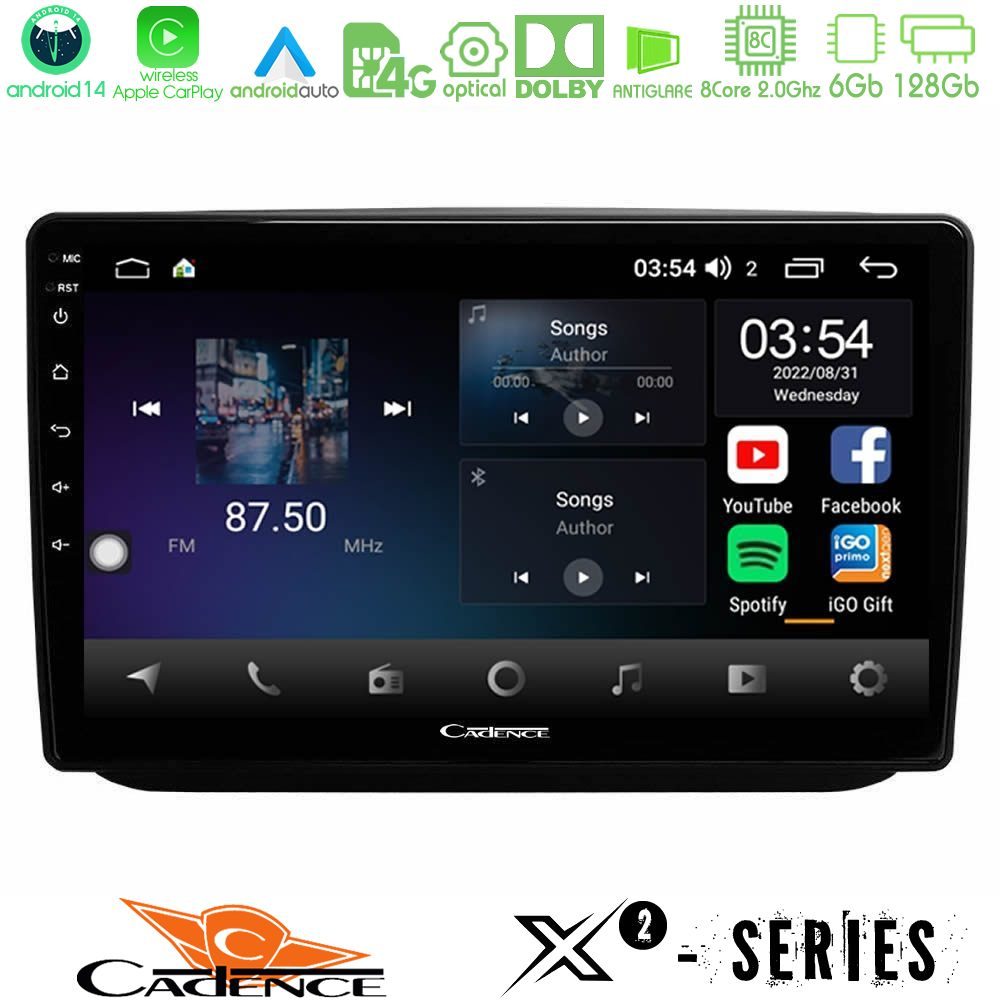 cadence_x2_sk0486 Cadence X2 Series 8Core Android14 6+128GB Skoda Fabia 2007-2014 Navigation Multimedia Tablet 10" - Image 1