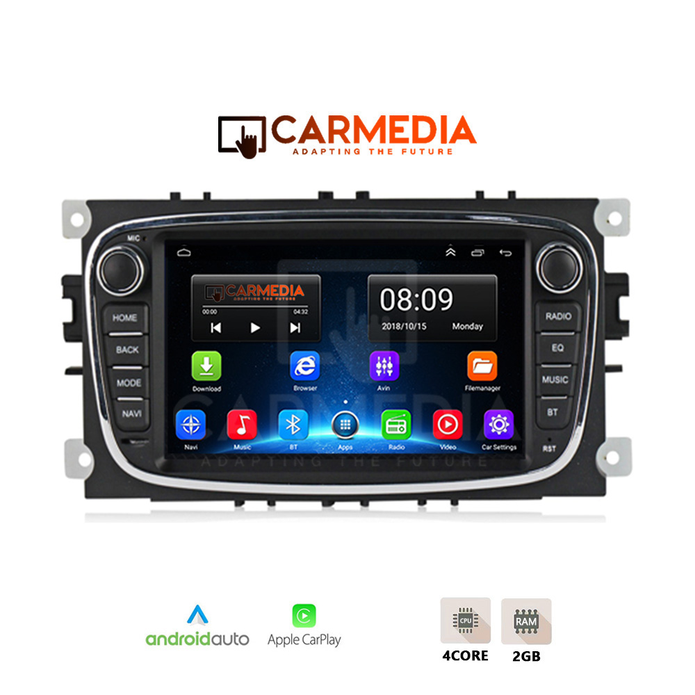 CARMEDIA-CMT207-12-FORD-ALL-BLACK CARMEDIA CMT207-12 OEM 7'' FORD ALL BLACK - Image 1
