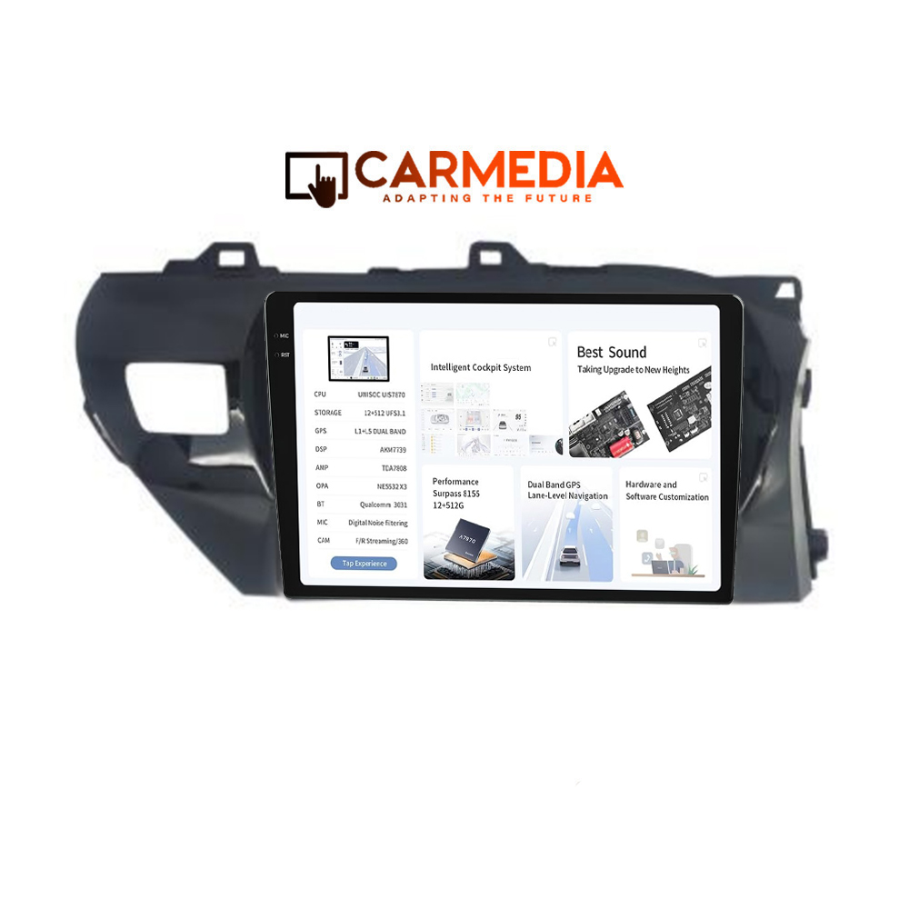 CARMEDIA-TOYOTA-HILUX-2018-FRAME-RHD6 CARMEDIA CMDU41036-5 PRO PLUS TABLET 10.36" OEM TOYOTA HILUX 2018+ RHD - Image 1