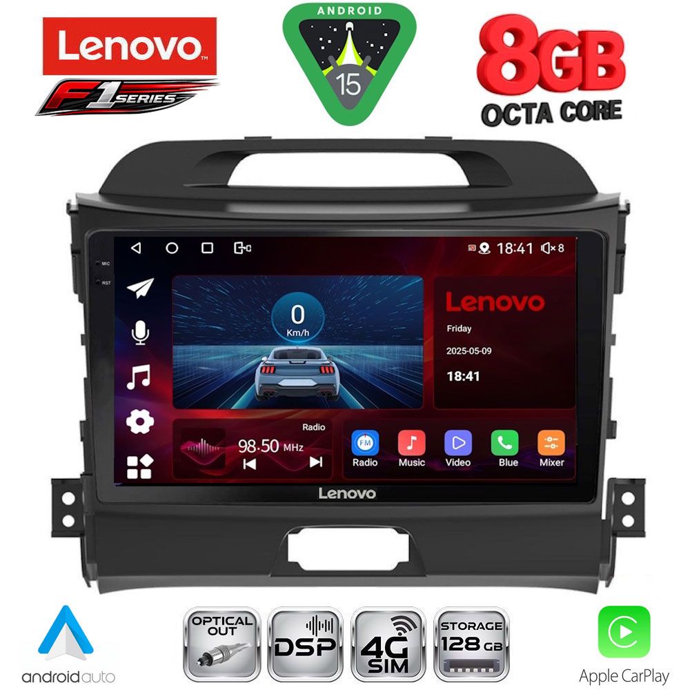 SSR10325_15 LENOVO SSR 10325_CPA (9inc) MULTIMEDIA TABLET for KIA SPORTAGE mod. 2010-2015 - Image 1