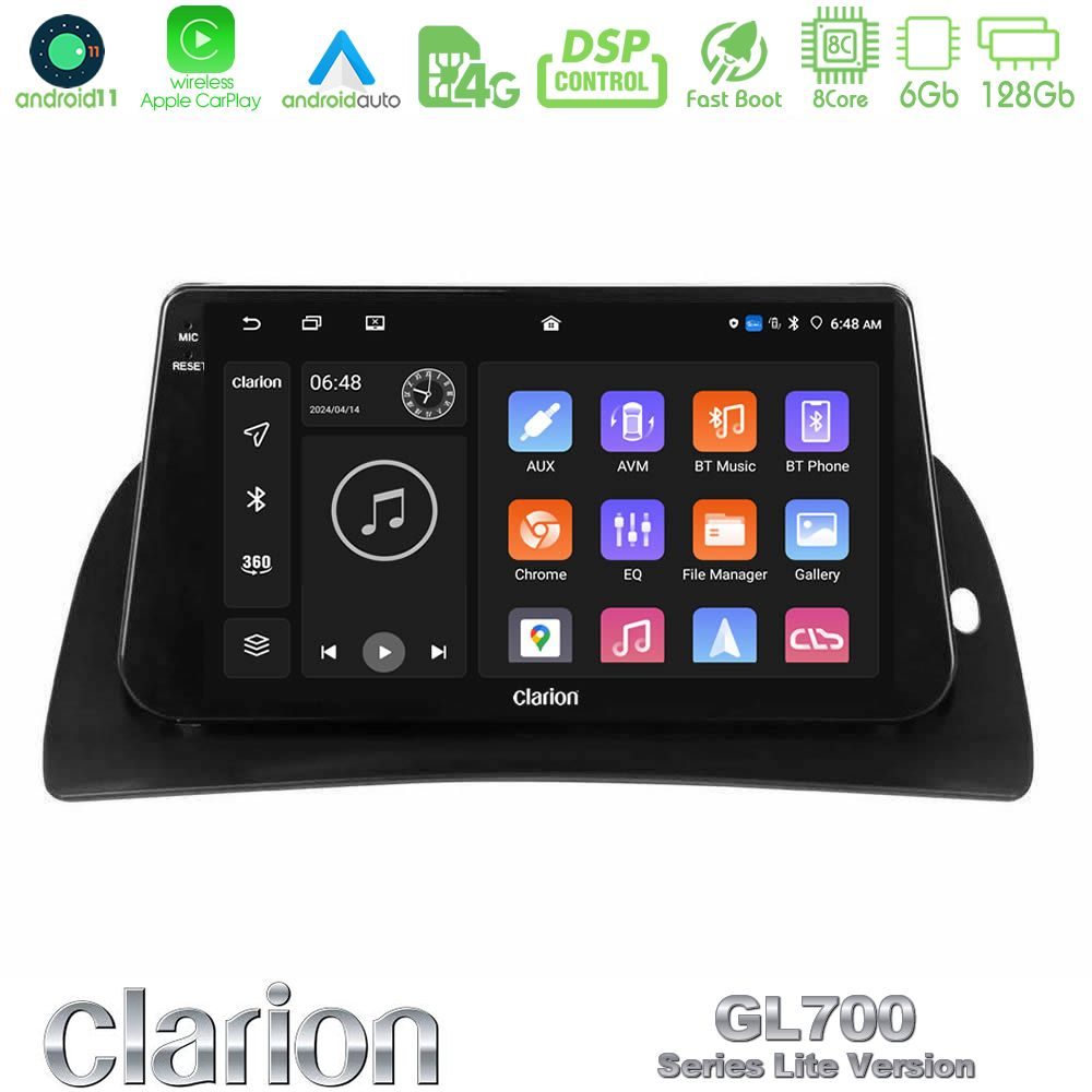 clarion_g76l_rn1027 Clarion GL700 Lite Series 8Core Android11 6+128GB Renault Kangoo 2013-2018 Navigation Multimedia Tablet 9" Με Carplay & Android Auto - Image 1