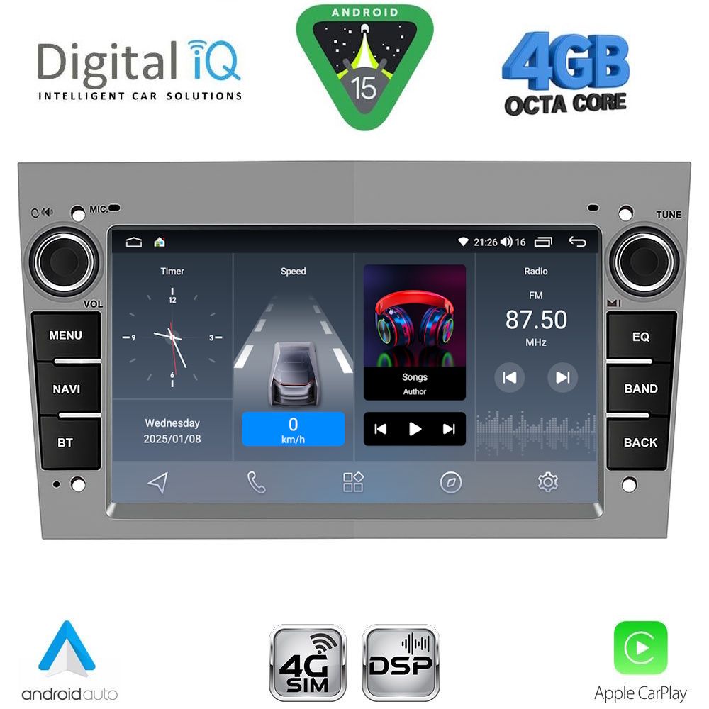 BLG419GR-15 BLG 419GR_CPA (7" DECK) MULTIMEDIA SYSTEM for OPEL ALL mod. 2004-2014 (GREY) - Image 1