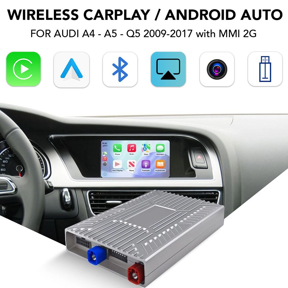 Digital_iQ_Carplay_AD010W_CPA-01 AD 010W CPA (WIRELESS CARPLAY / ANDROID AUTO BOX with 2 CAMERA IN for AUDI A4 - A5 - Q5 mod. 2009-2017 with MMI 2G) - Image 1
