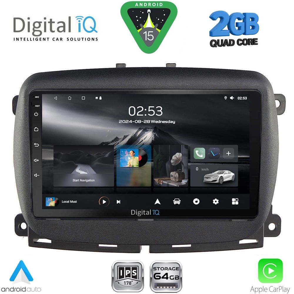 RSD1131_15 RSD 1131_CPA (9inc) MULTIMEDIA TABLET for FIAT 500 mod. 2016-2025 - Image 1