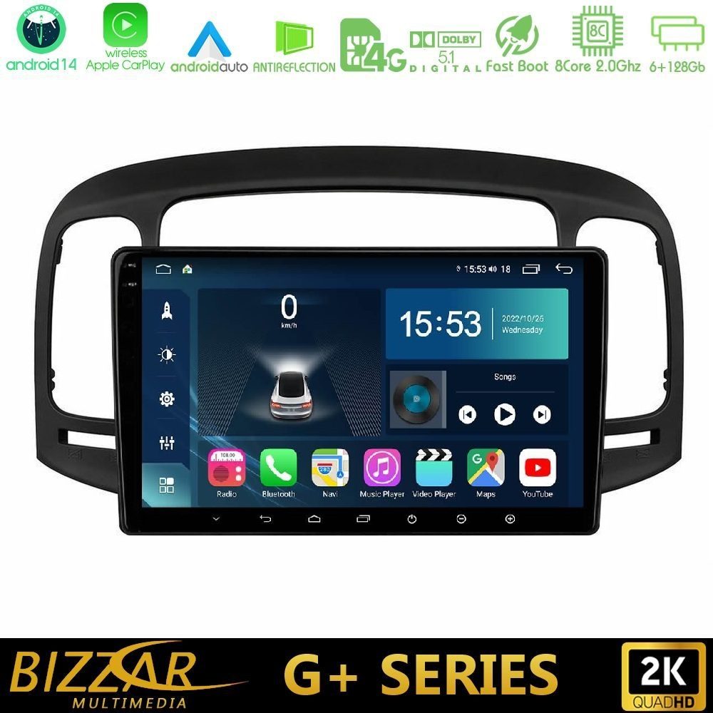 bizzar_g_hy0711bl Bizzar G+ Series Hyundai Accent 2006-2011 8core Android14 6+128GB Navigation Multimedia Tablet 9" - Image 1