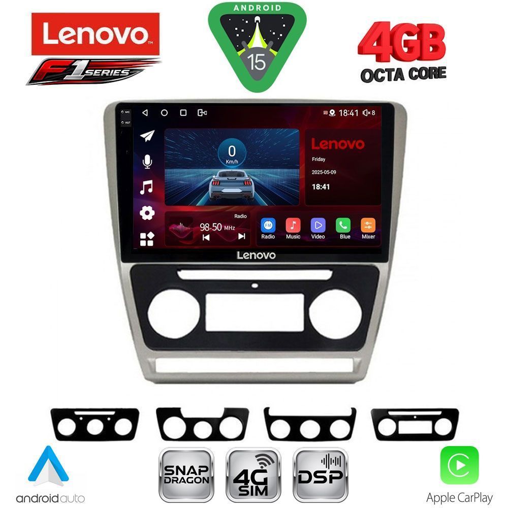 SSQ9595SL_15 LENOVO SSQ 9595SL_CPA (10inc) MULTIMEDIA TABLET for SKODA OCTAVIA 5 mod. 2005-2012 (SILVER) - Image 1